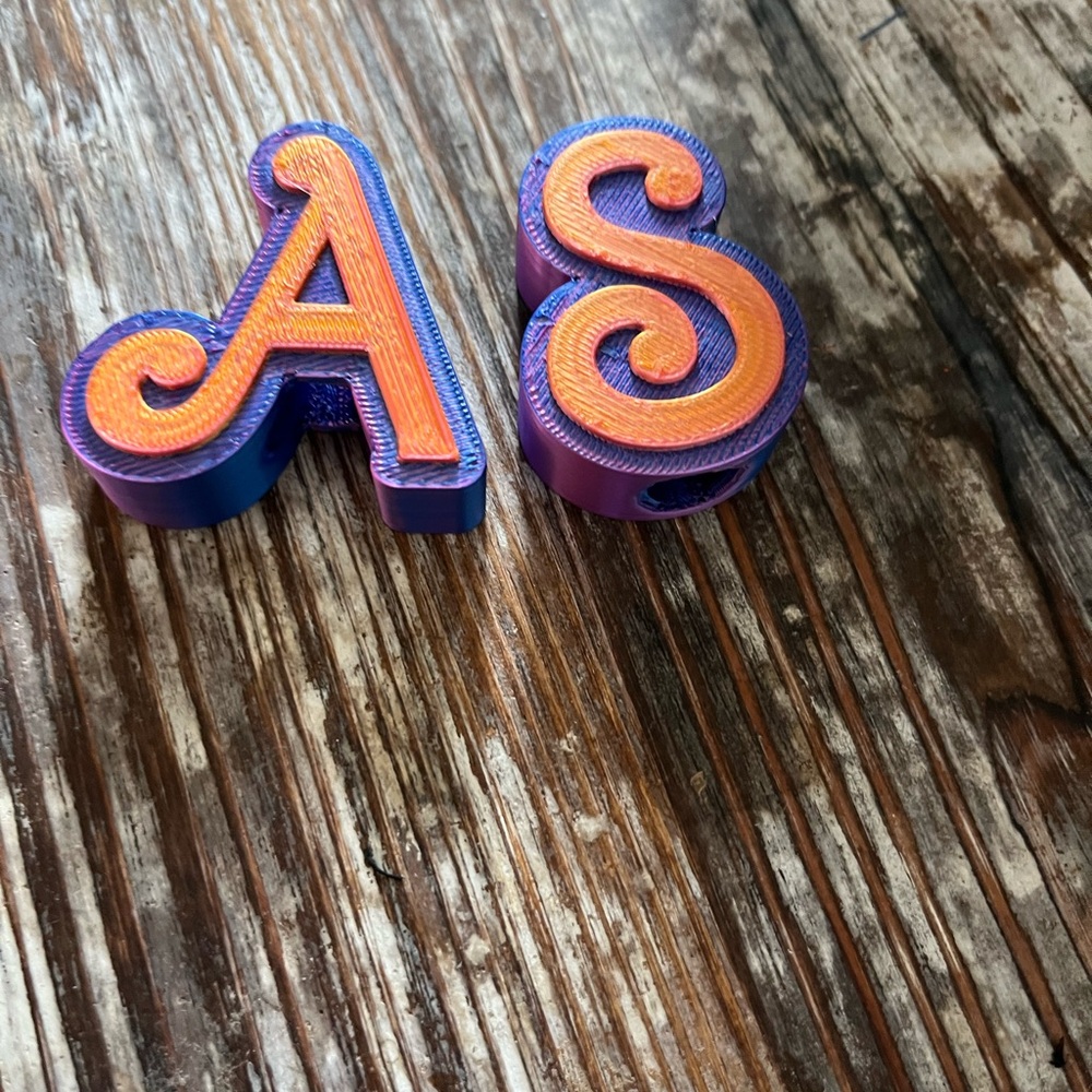 Pink and Purple Stanley Straw Topper Initial